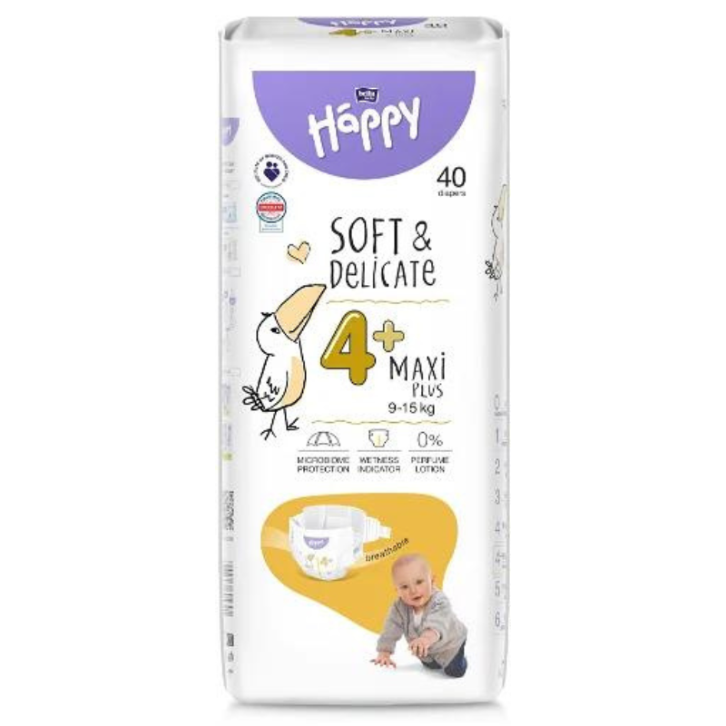 Couche Happy Max 4+ plus 9-15 Kg -bt40
