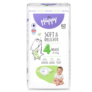 Couches Happy n°4 62pcs
