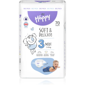 Couches Happy Taille 3 (5-9 Kg) 70 Unités
