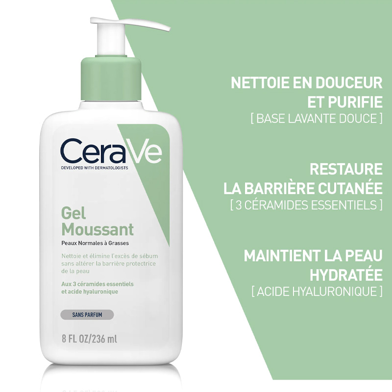 Cerave gel moussant 236ml