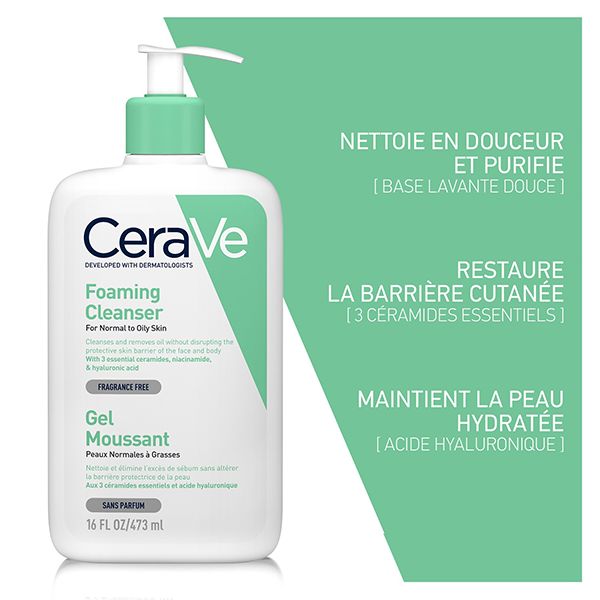 Cerave gel moussant 473ml